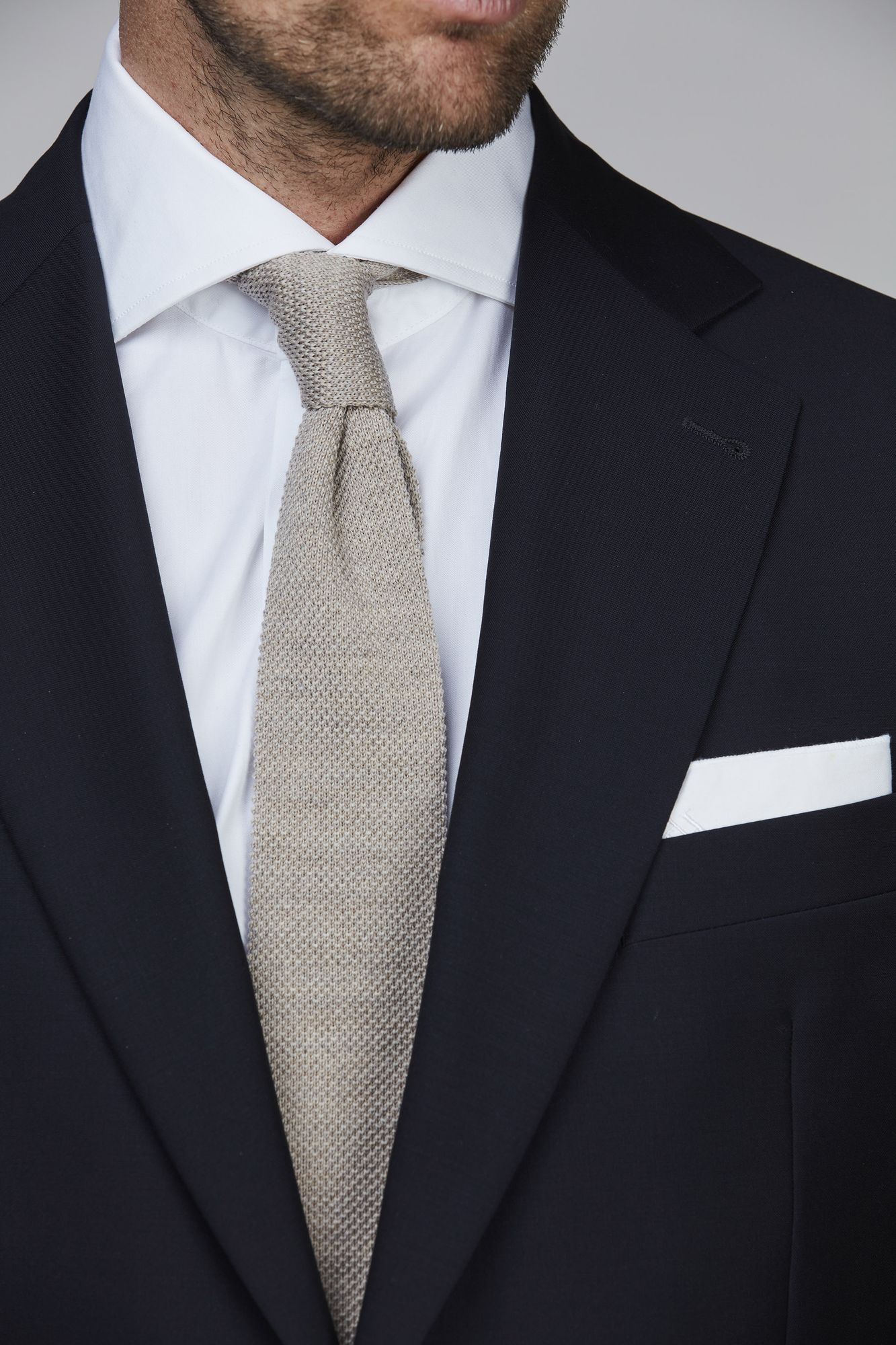 Exklusiv Slips, Structure Knit Tie, Sand, One Size, Hansen & Jacob –