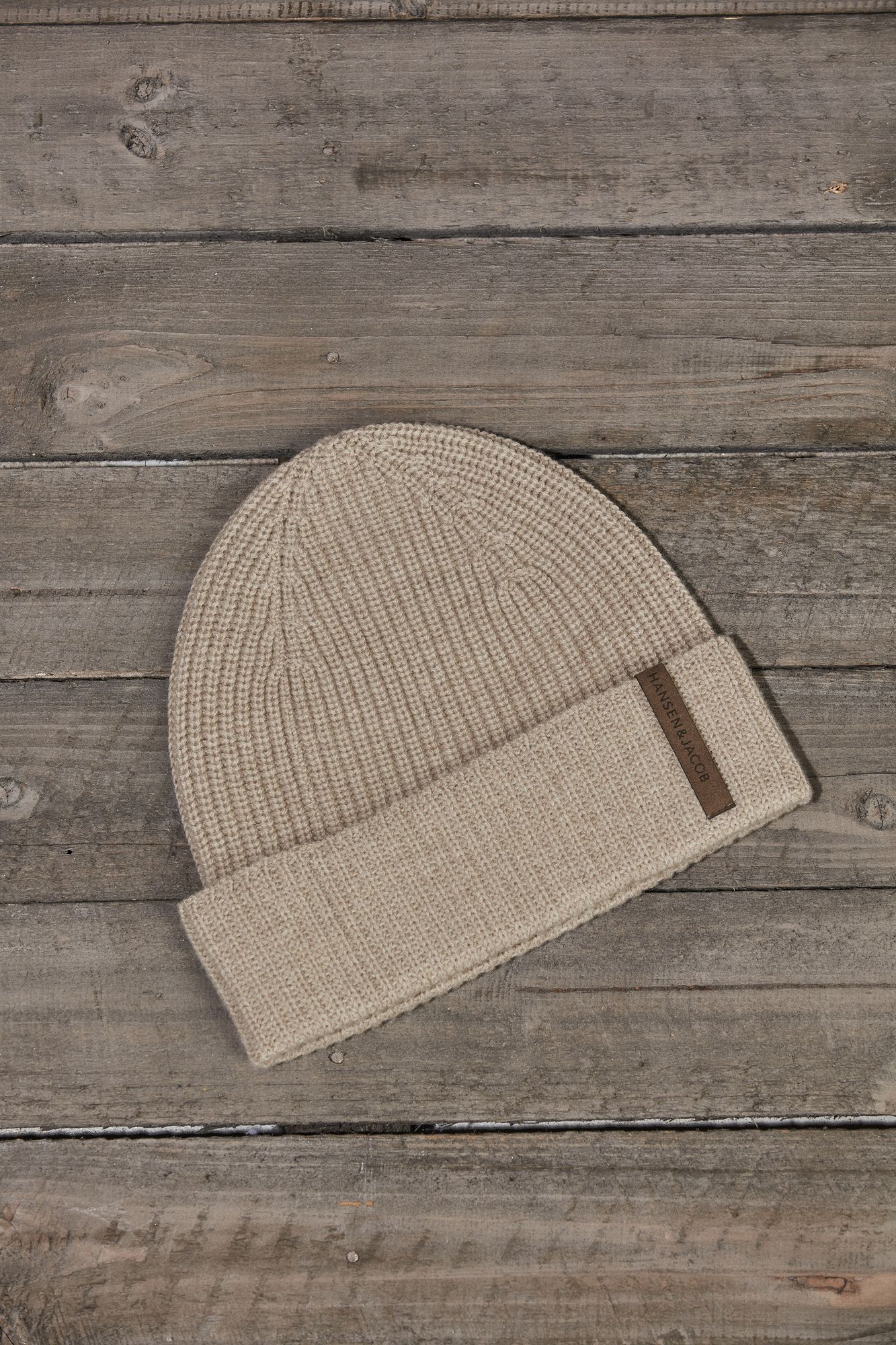 Geelong Beanie, Beige, One Size, Hansen & Jacob –