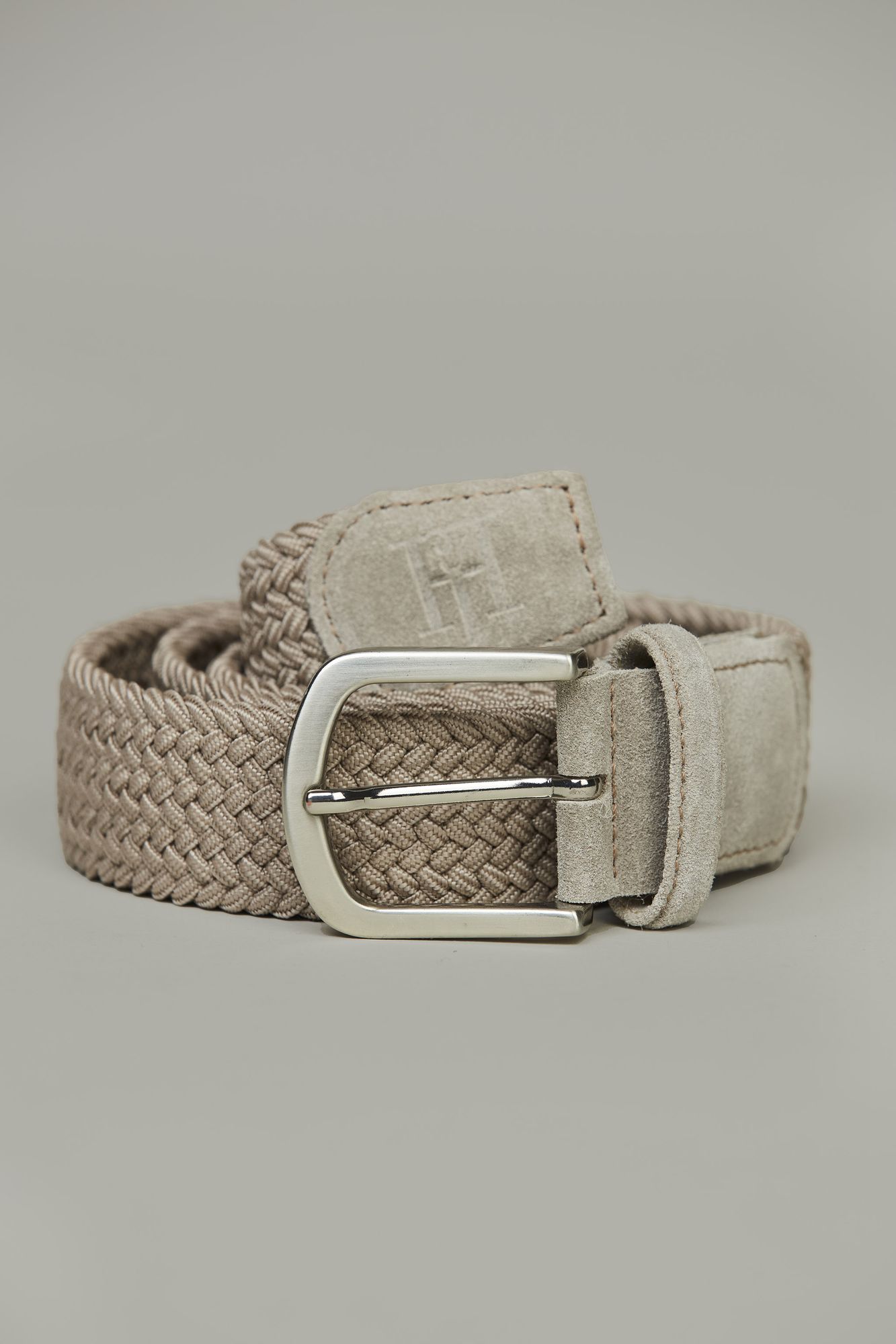 Braided Elastic Belt, Beige, 90, Hansen & Jacob –