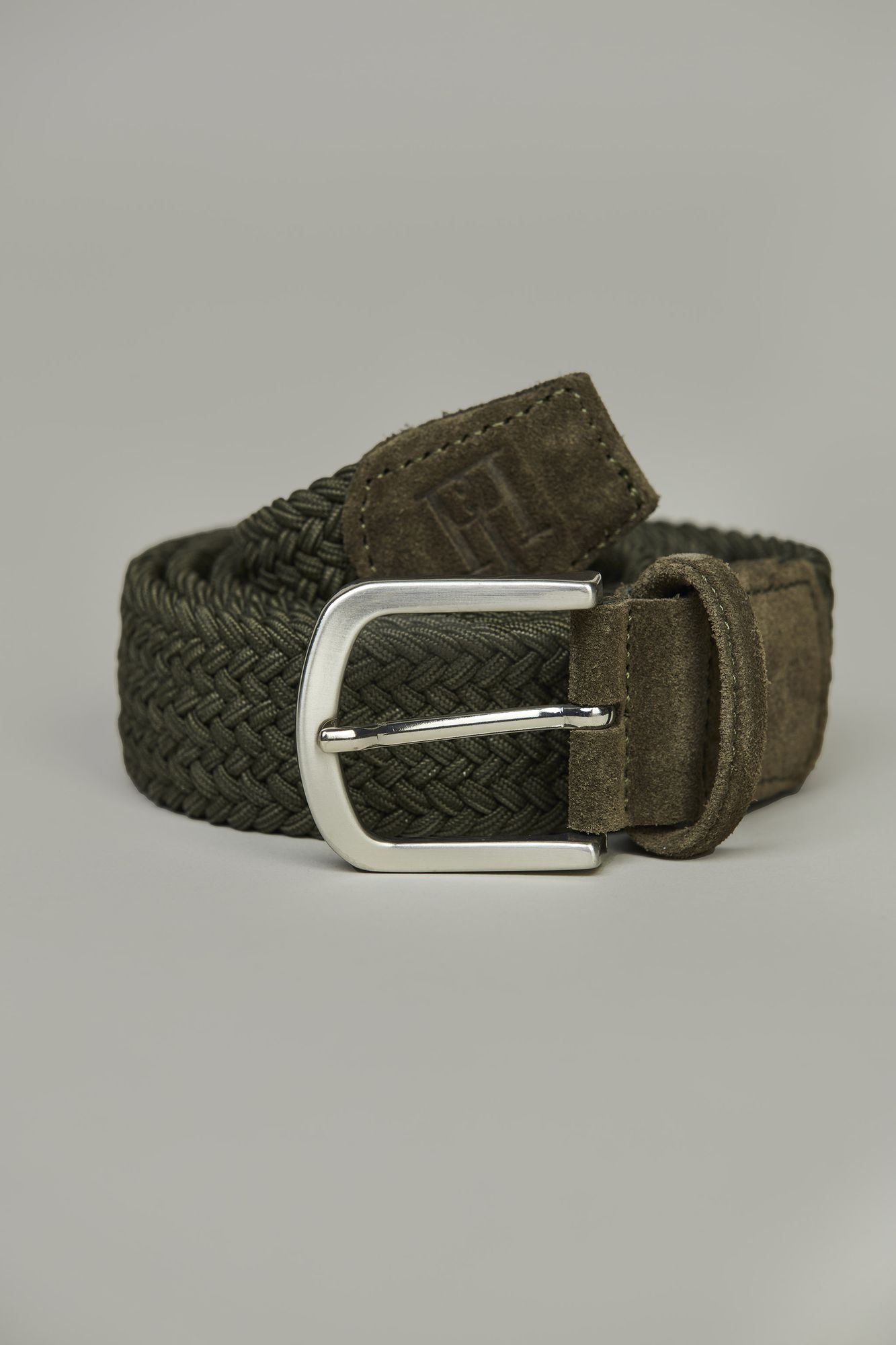 Braided Elastic Belt, Mörkgrön, 105, Hansen & Jacob –