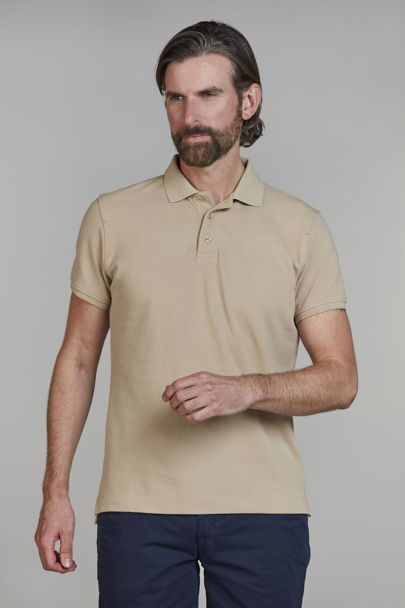 Classic Polo, Mörk Beige, XXL, Hansen & Jacob - XXL