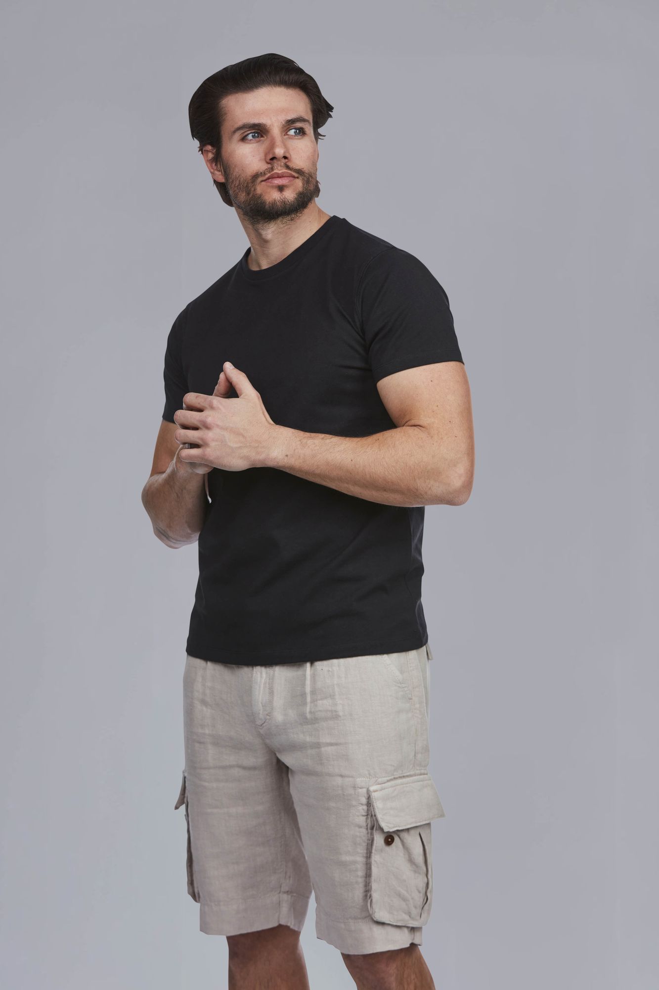 Exklusiv T-shirtClassic Tee, 01 Black, S, Hansen & Jacob – S