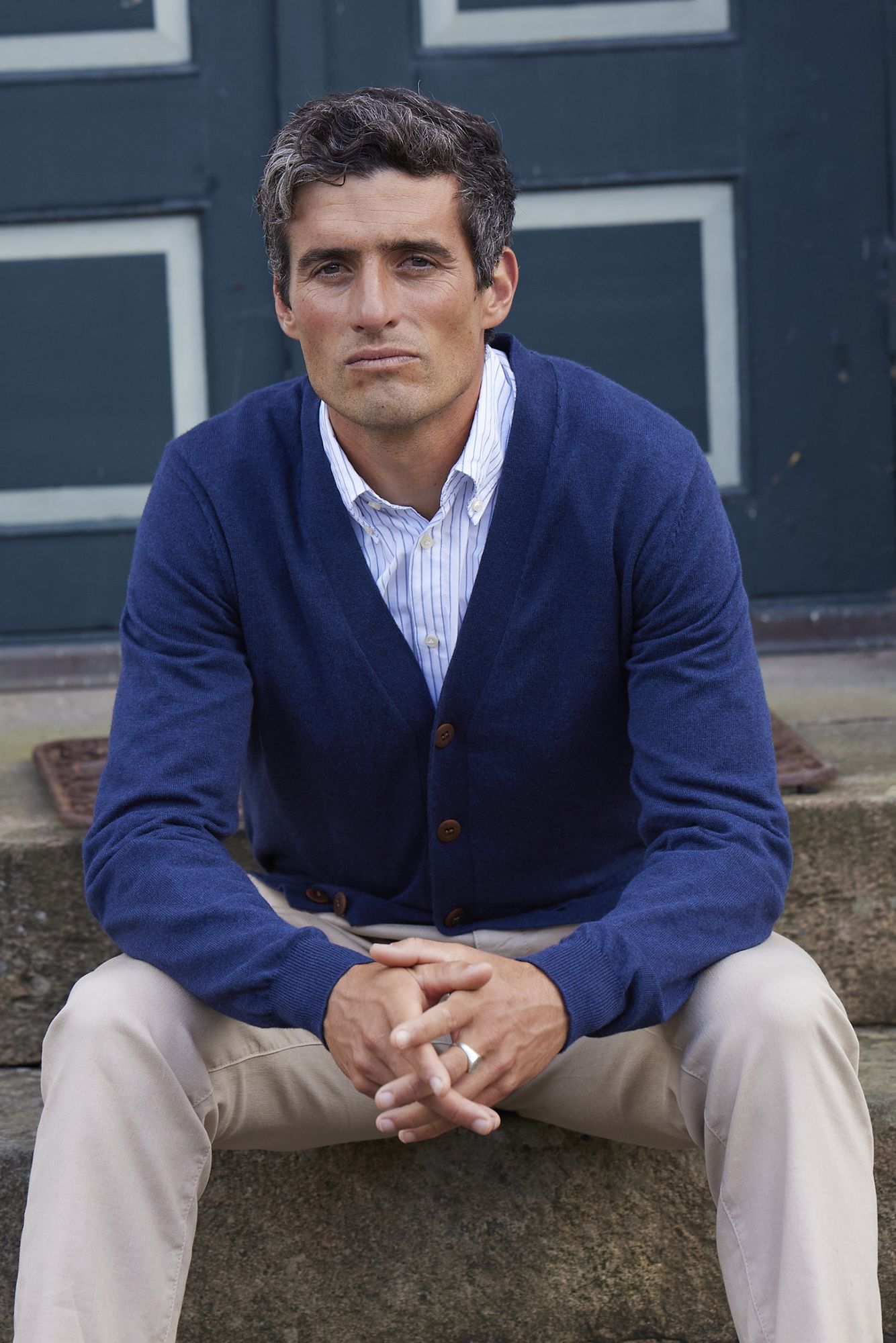 Sleek Cardigan, Marinblå, XXL, Hansen & Jacob - XXL