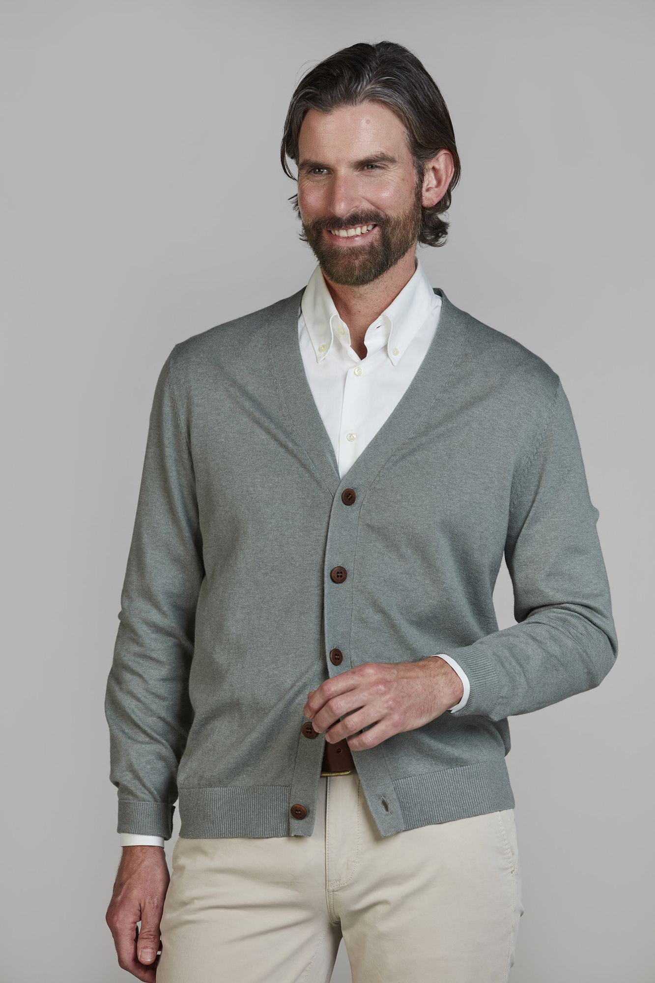 Sleek Cardigan, Grön, XXL, Hansen & Jacob - XXL