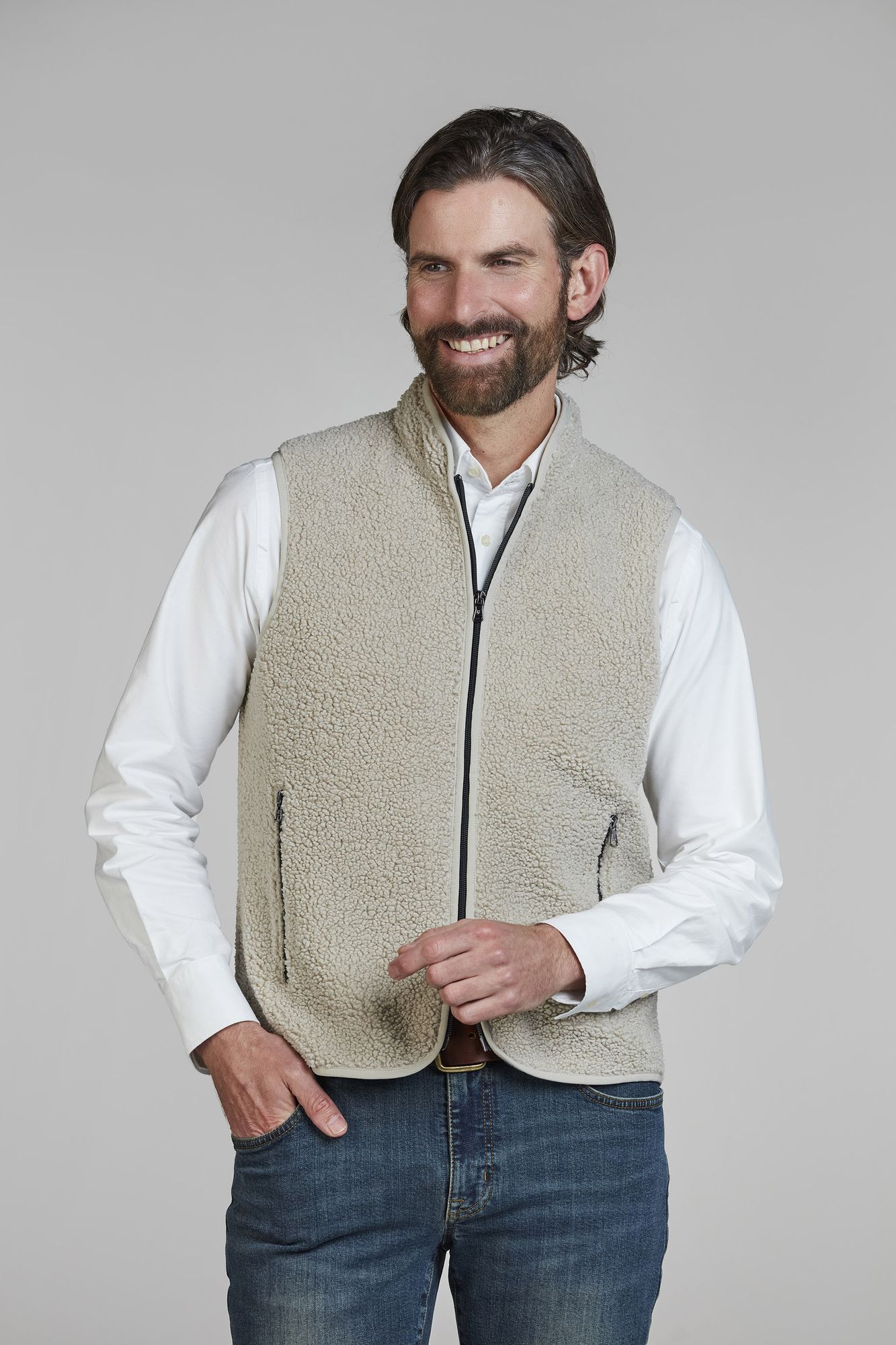 Pile Fleece Vest, Sand, S, Hansen & Jacob – S