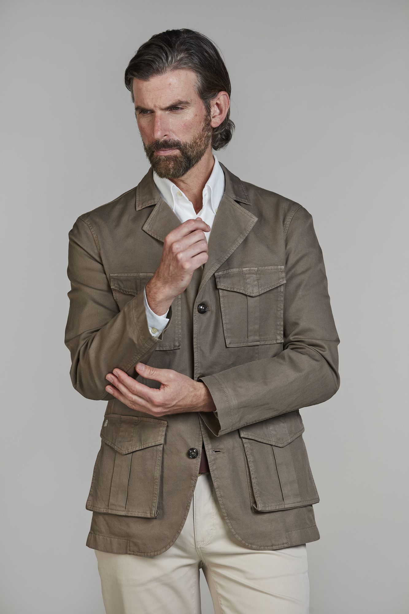 Sorrento Linen Blend Jacket, Rustikbrun, XXL, Hansen & Jacob – XXL