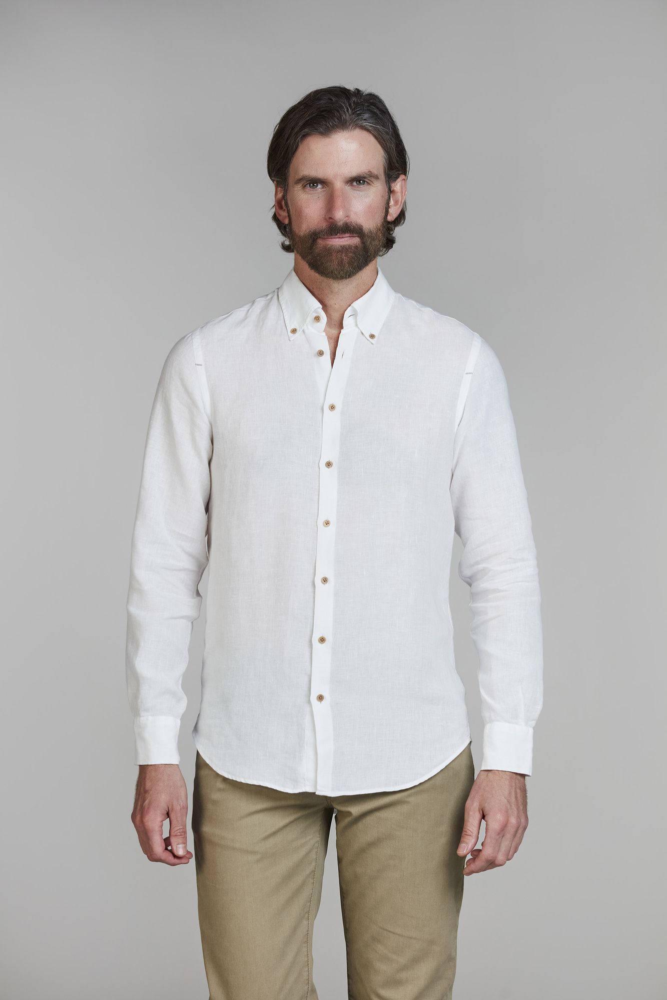 Skjorta, Classic Linen Shirt, Vit , XXL, Hansen & Jacob - XXL