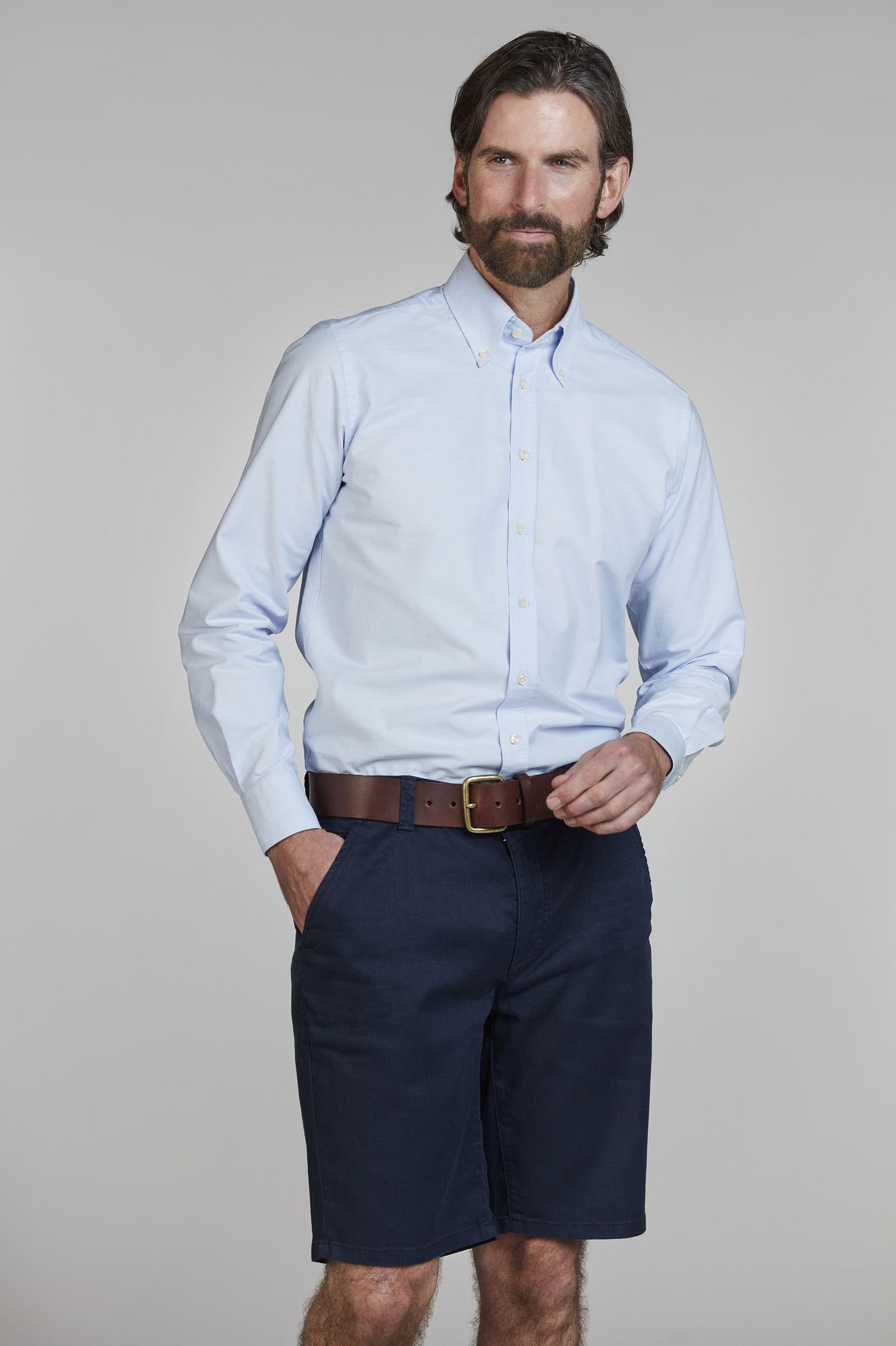 Cotton/linen Shorts, Marinblå, XXXL, Hansen & Jacob – XXXL