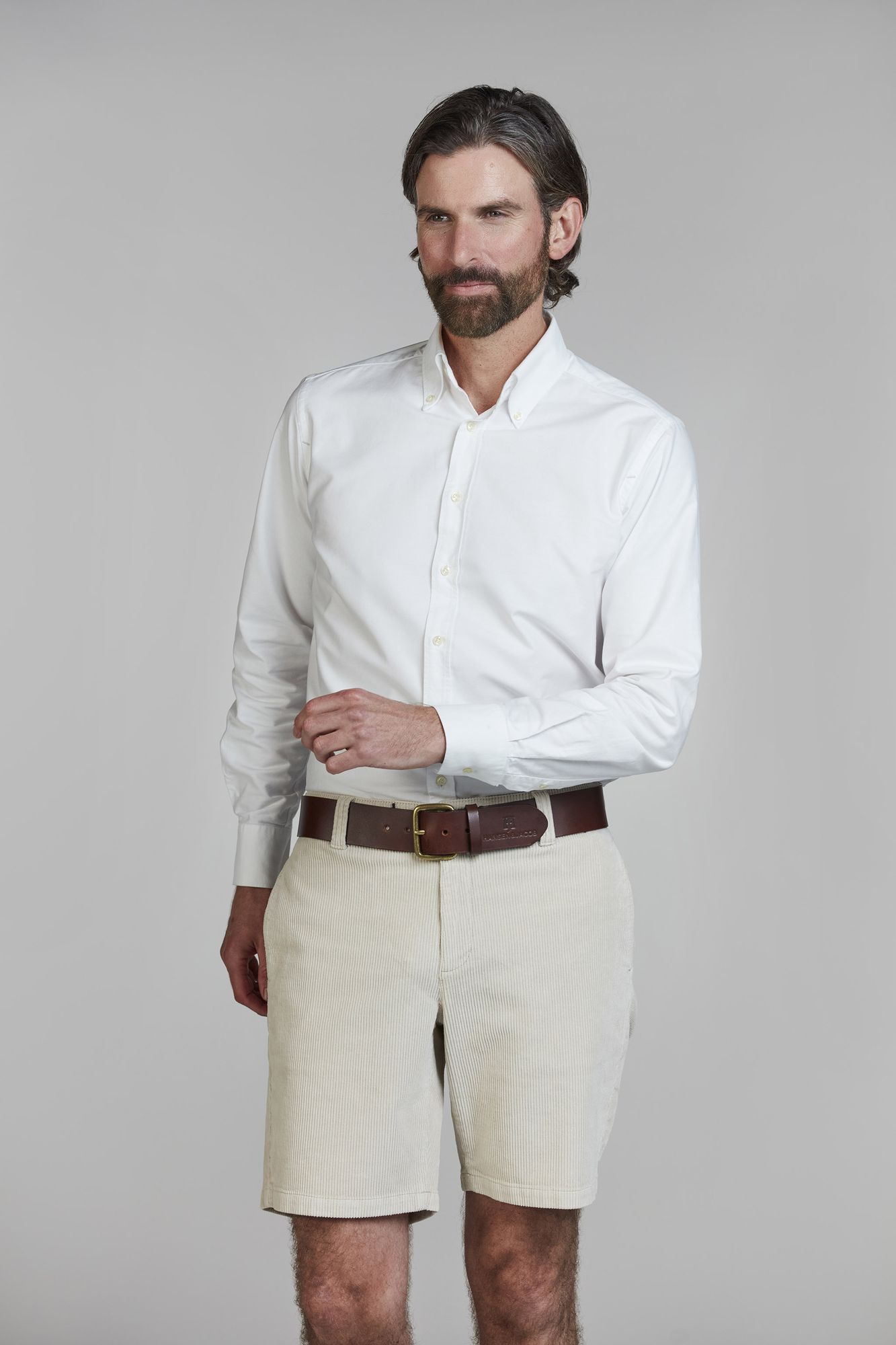 Washed 8w Cord Shorts, Offwhite, XXL, Hansen & Jacob - XXL