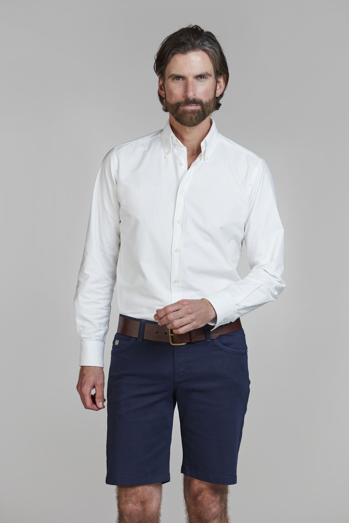 5-pkt Pan Oxford Shorts, Marinblå, XXL, Hansen & Jacob - XXL