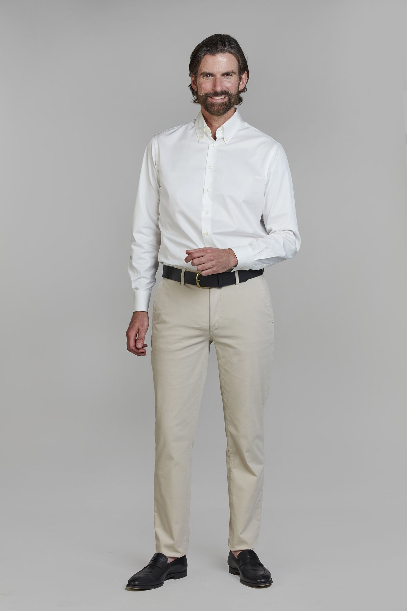 Exklusiva Chinos, Classic Chino Aerodyn High Stretch, Beige, 29/32, Hansen & Jacob – 29/32