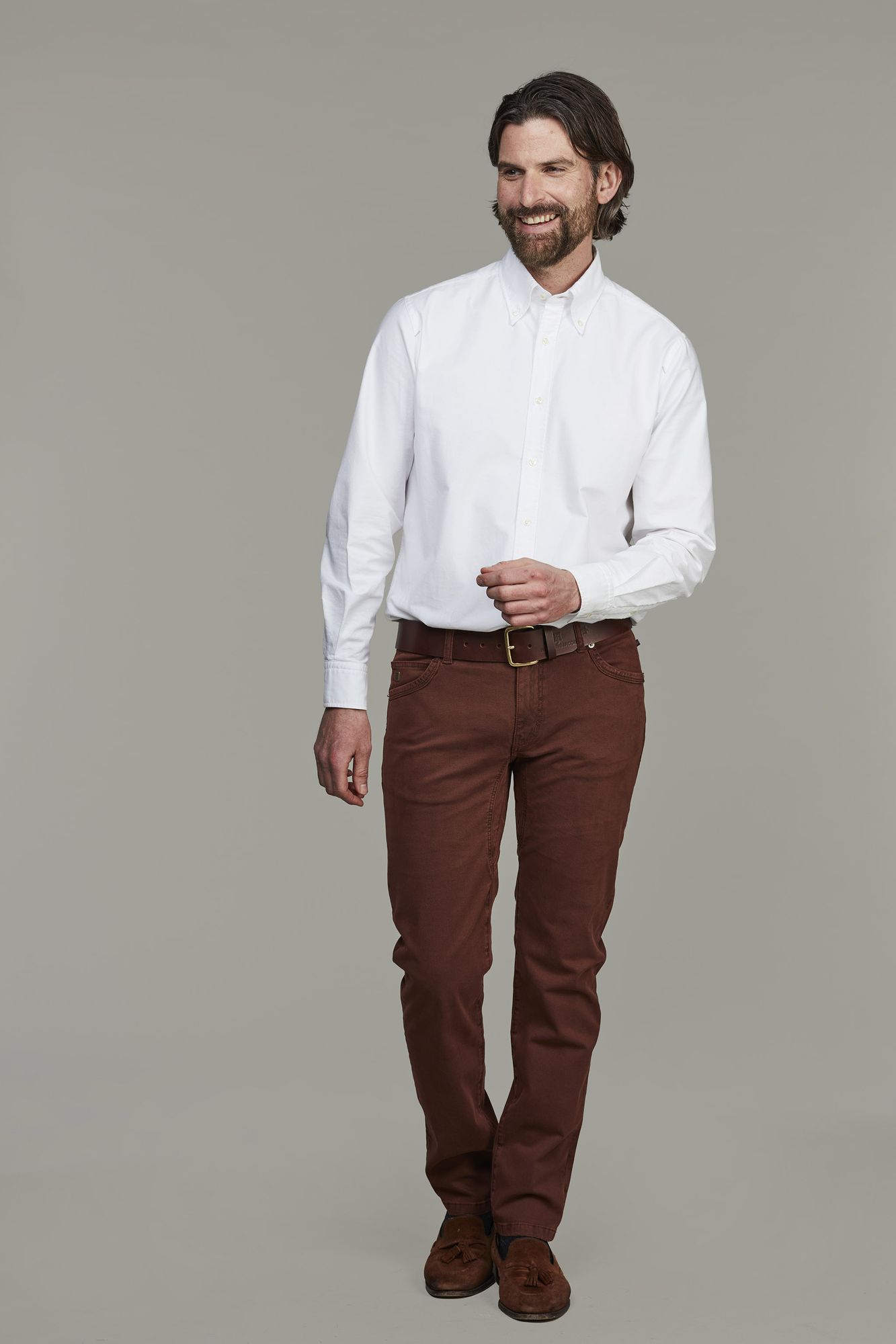 5-pkt Cut´n Sew Bormio Print, Red Earth 36, 34/30, Hansen & Jacob – 34/30