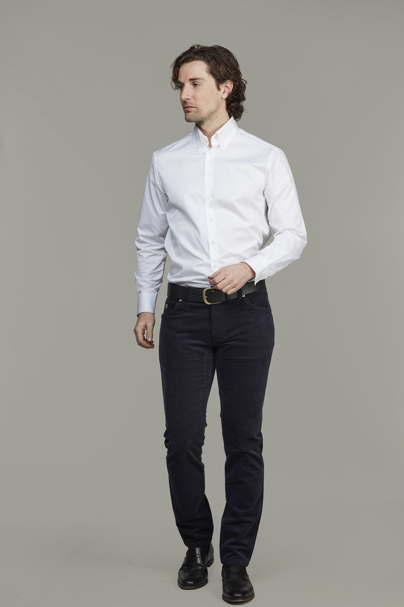 5-pkt Cut'n Sew Twill Cord, Marinblå, 35/30, Hansen & Jacob – 35/30