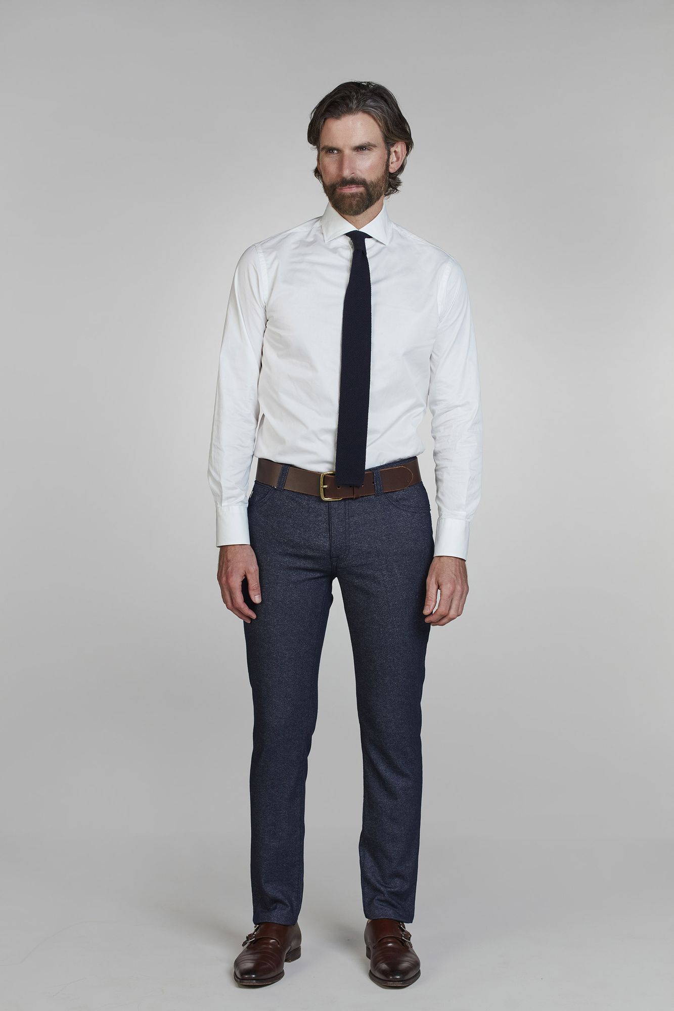 5-pkt Merano Cashmere Blend, Mörkblå, 34/32, Hansen & Jacob – 34/32