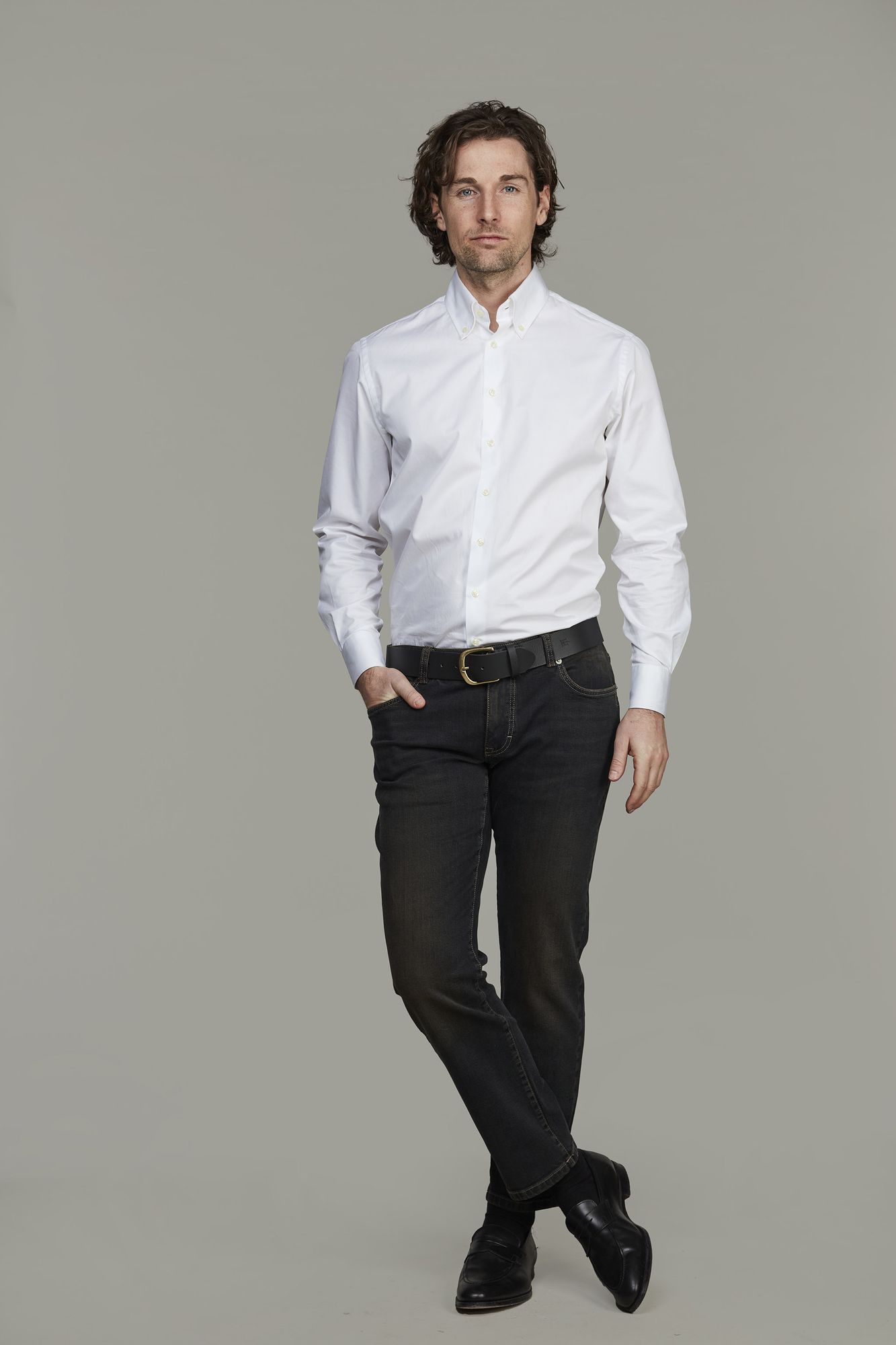 Exklusiva Jeans, 5-pkt Cape Town Denim Tinted, Antracit, 38/32, Hansen & Jacob – 38/32