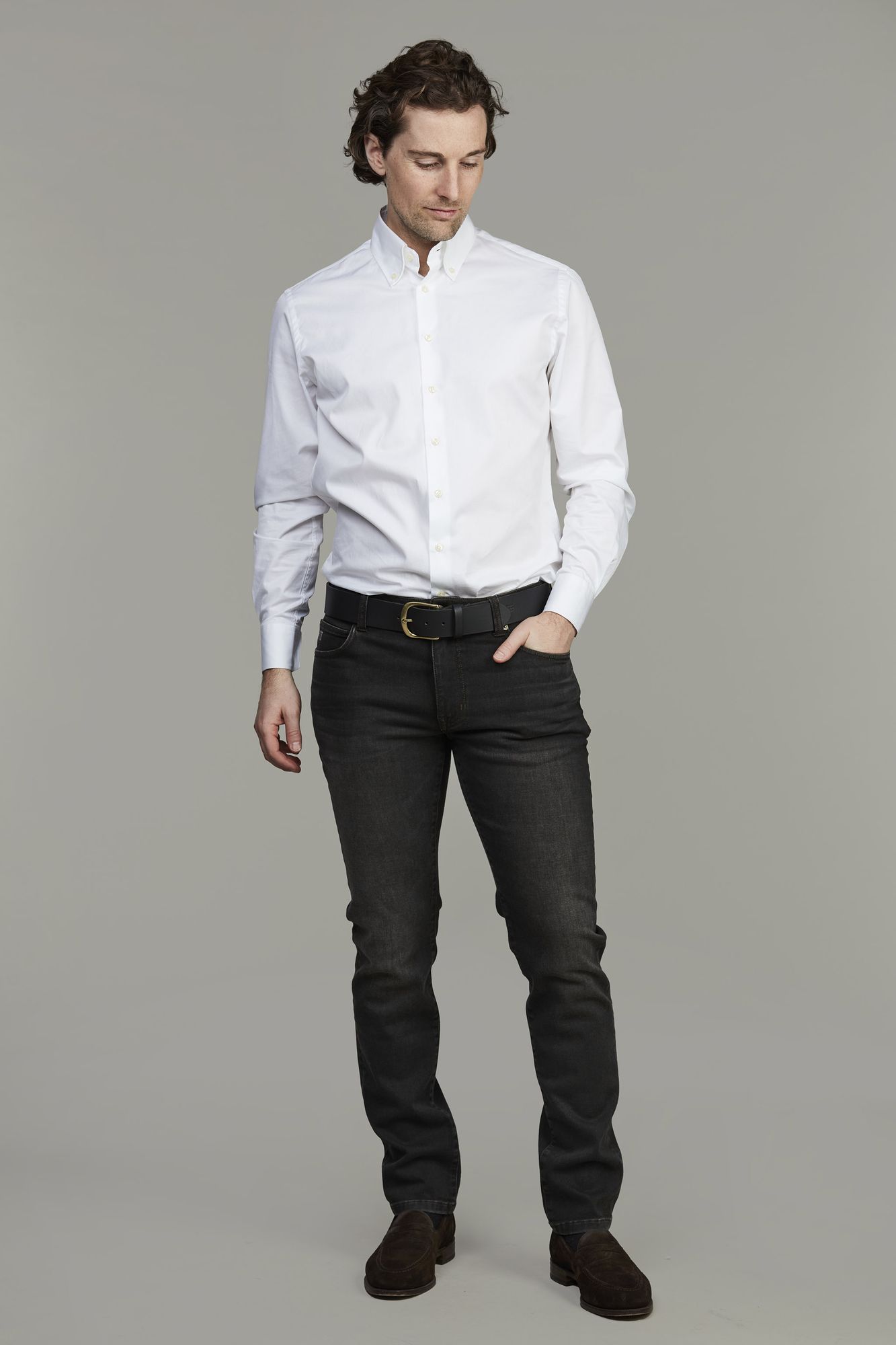 Exklusiva Jeans, 5-pkt Cape Town Antracit Denim, Antracit, 36/34, Hansen & Jacob – 36/34