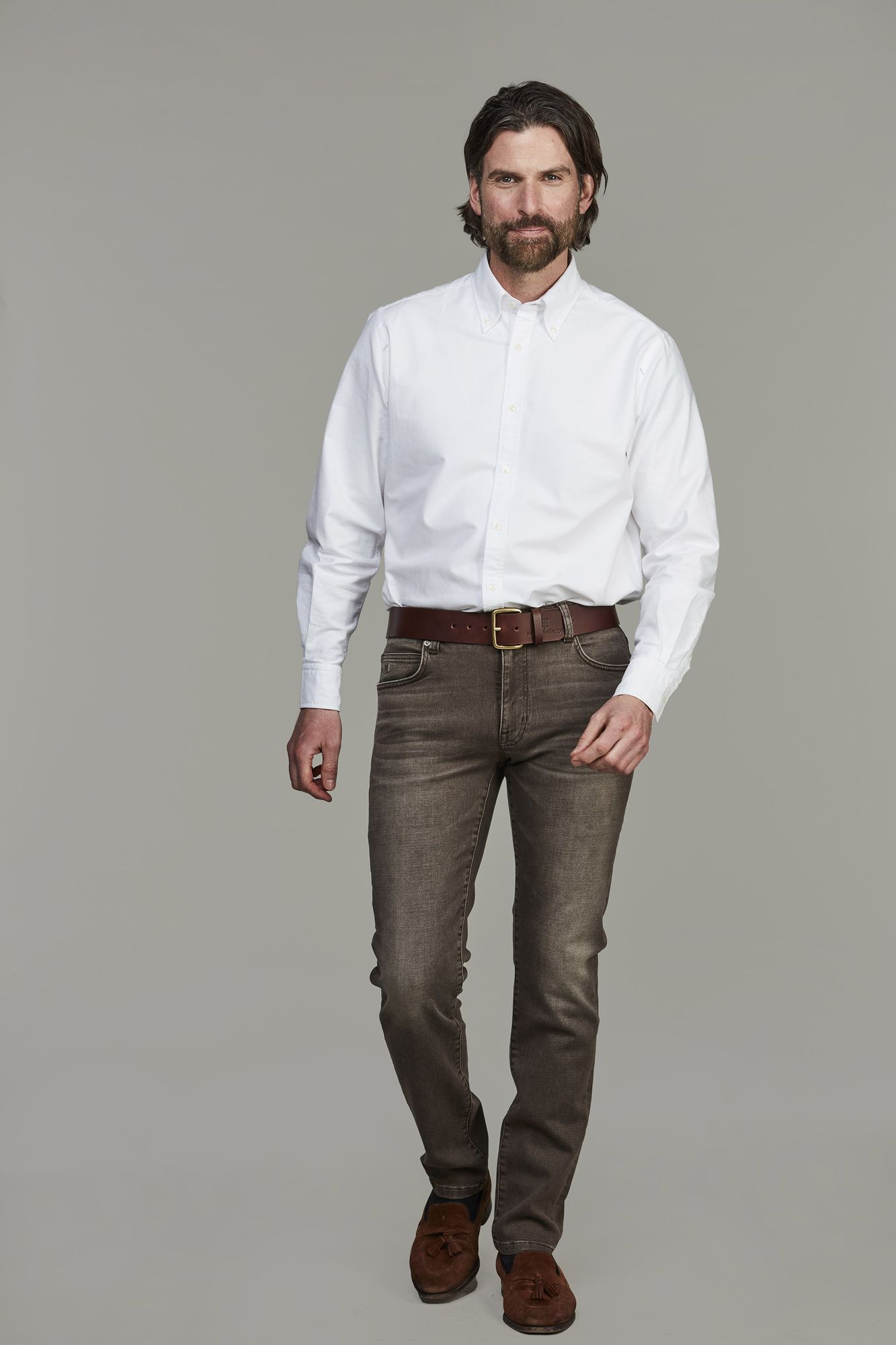 Exklusiva Jeans, 5-pkt Cape Town Brown Denim, Brun, 38/36, Hansen & Jacob – 38/36