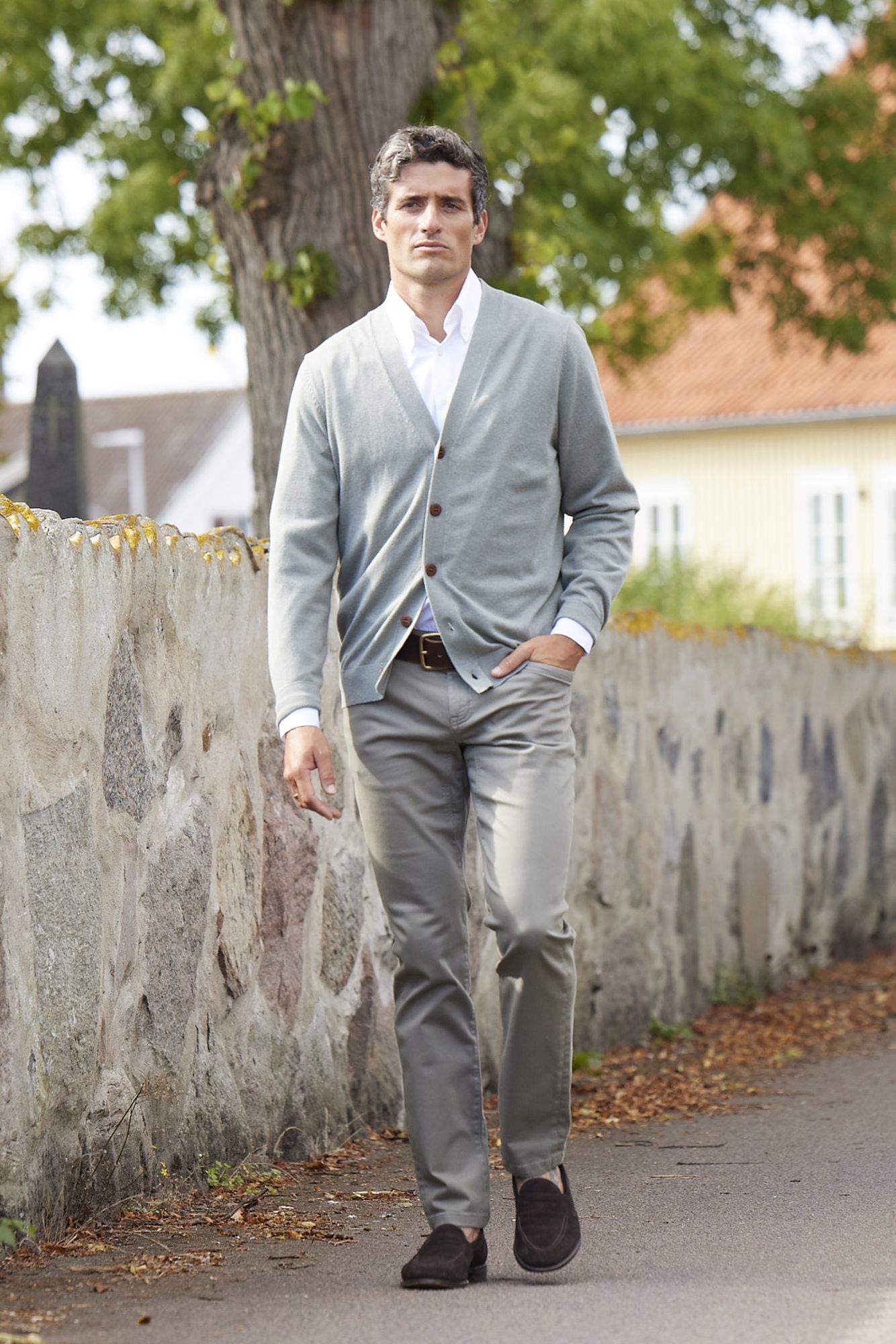 5-pkt Cut N´Sew Dual Flex, Khakigrön, 38/32, Hansen & Jacob - 38/32