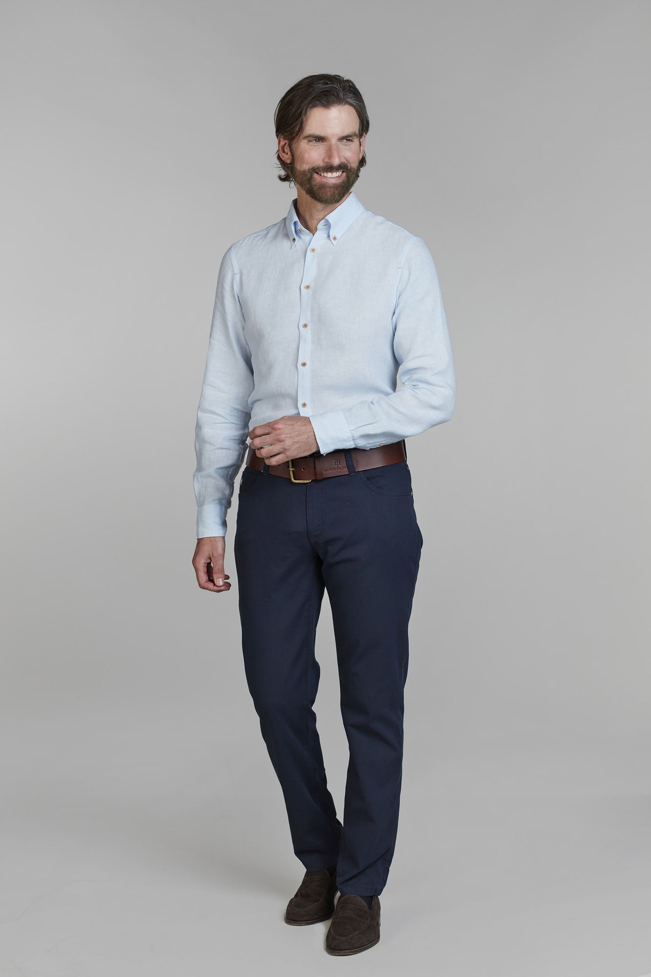 5-pkt Diamond Stretch, Marinblå, 38/36, Hansen & Jacob - 38/36