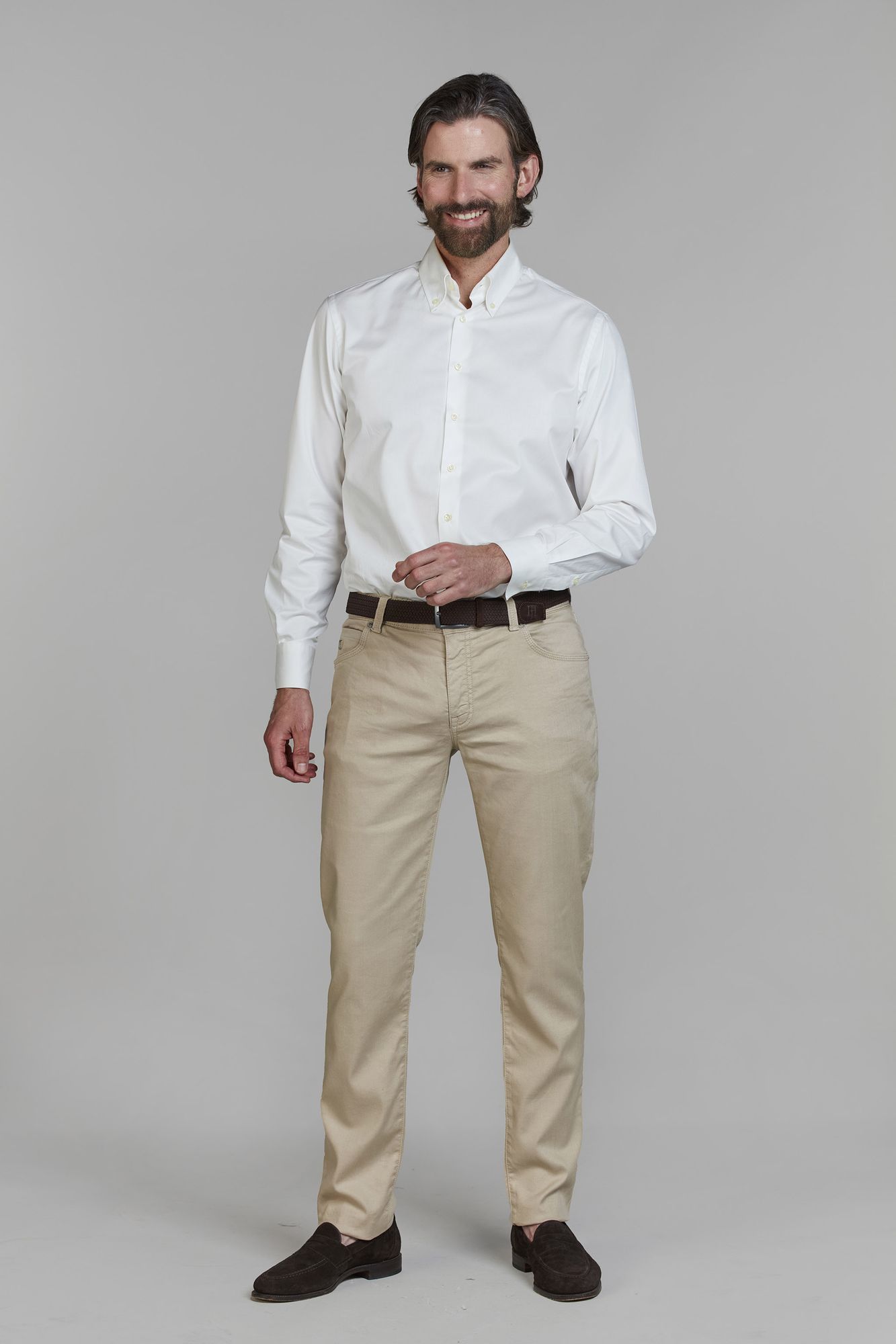 5-pkt Linen Blend, Beige, 40/32, Hansen & Jacob – 40